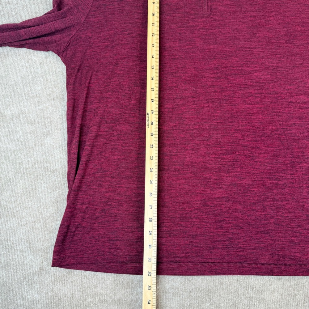 Callaway Mens XXL 1/4 Zip Golf Pullover Heather Burgundy Breathable Soft - Picture 4 of 13